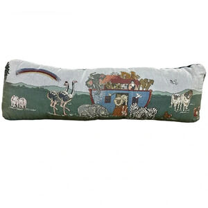 Vintage Noah's Ark Tapestry Bolster Body Pillow 30" x 9.5"